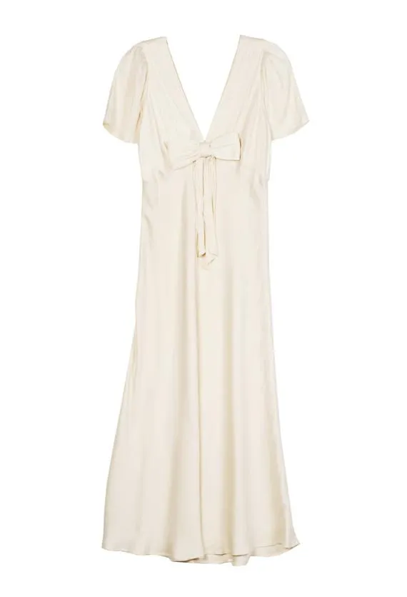 Ciao Lucia Satin Dresses Brunello Dress Ivory 8211 Women
