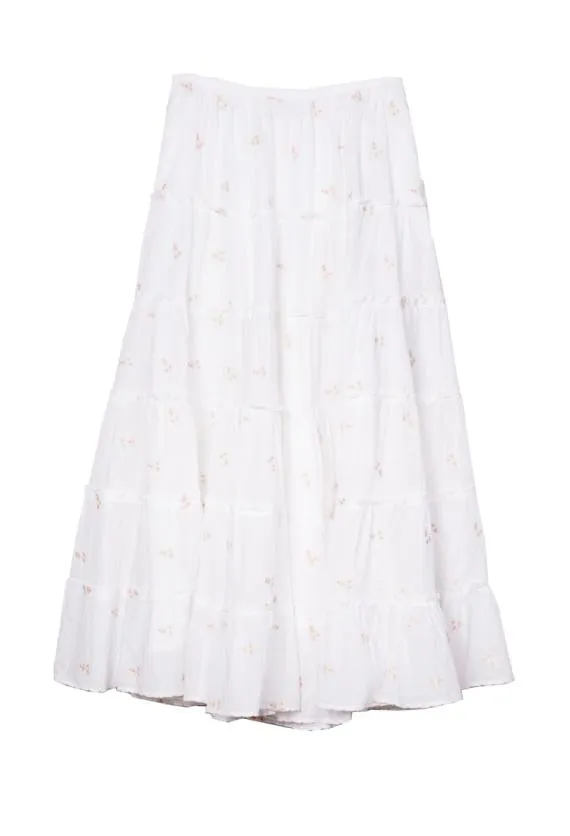 Ciao Lucia Skirts Coralie White Embroidered Maxi Skirt 8211 Women