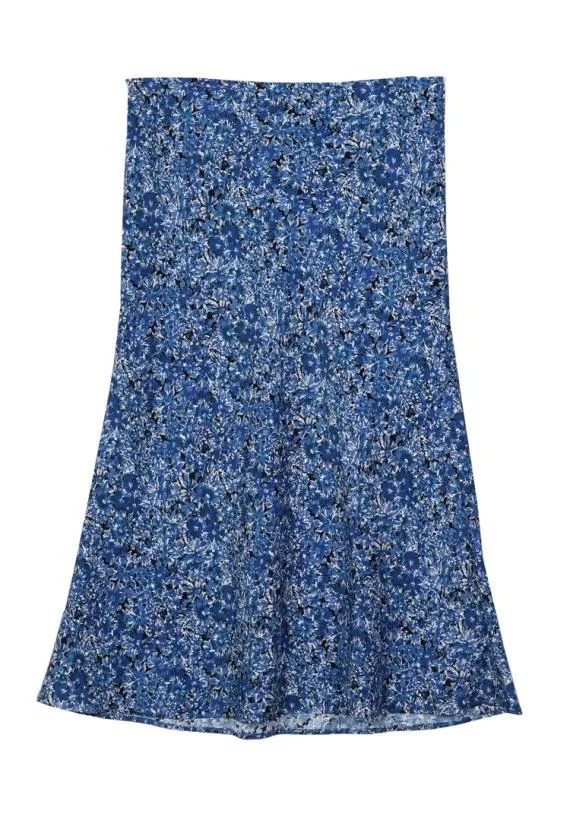 Ciao Lucia Skirts Emilie Blue Print Knee Length Satin Skirt 8211 Women