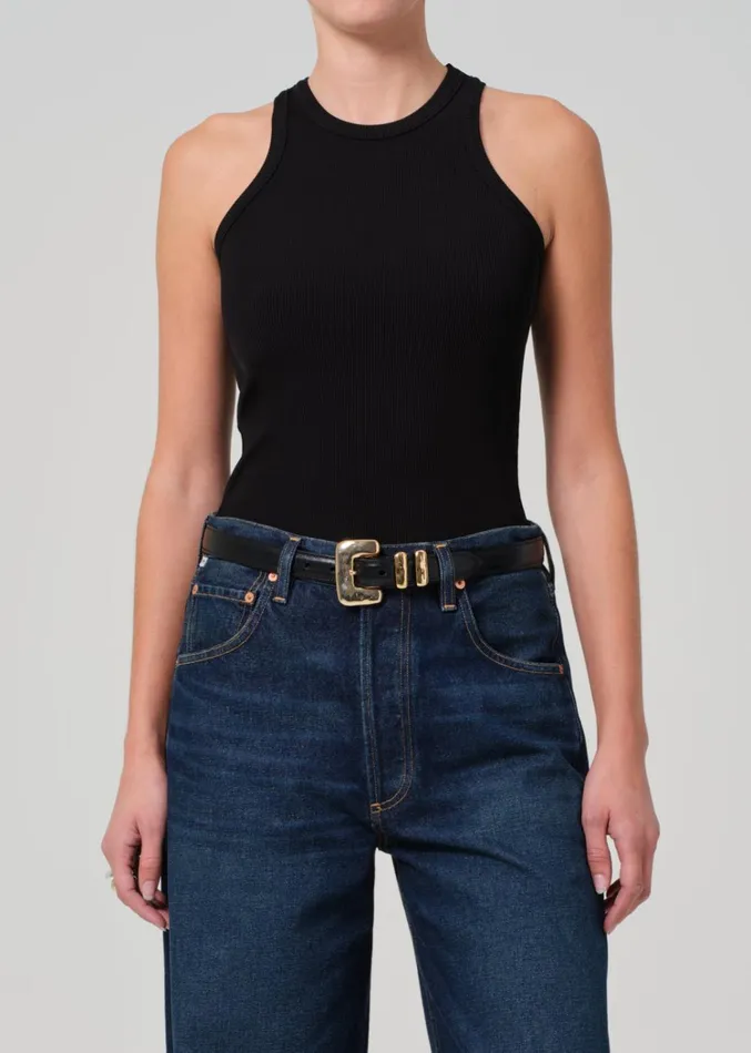 Citizens Of Humanity Akira Tank In Black Women Tops