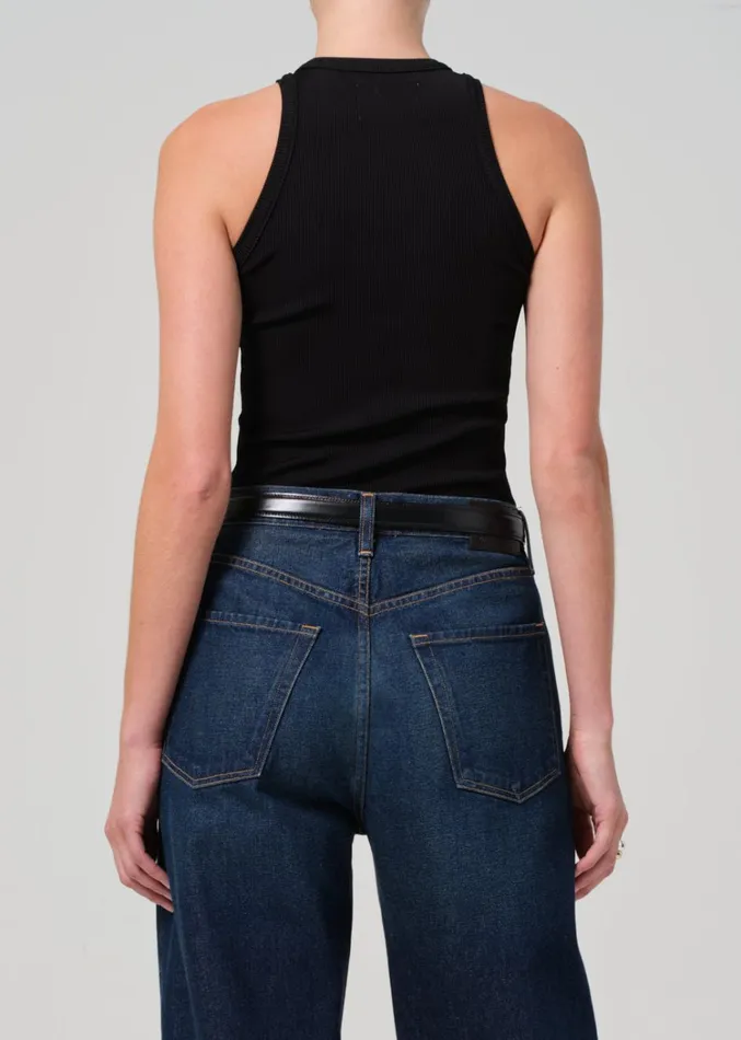 Citizens Of Humanity Akira Tank In Black Women Tops