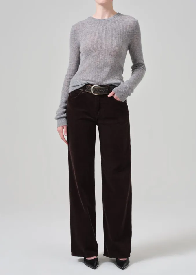 Citizens Of Humanity Annina High Rise Wide Leg 30034 Corduroy In Clove Women Pants