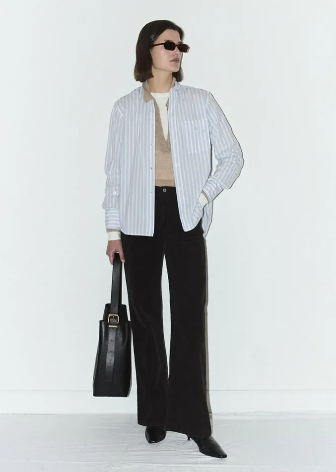 Citizens Of Humanity Annina High Rise Wide Leg 30034 Corduroy In Clove Women Pants