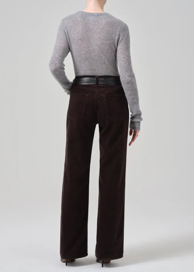 Citizens Of Humanity Annina High Rise Wide Leg 30034 Corduroy In Clove Women Pants