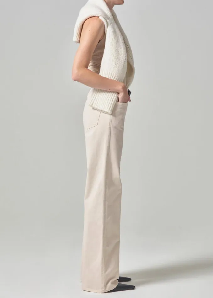 Citizens Of Humanity Annina High Rise Wide Leg 30034 In Almondette Women Jeans