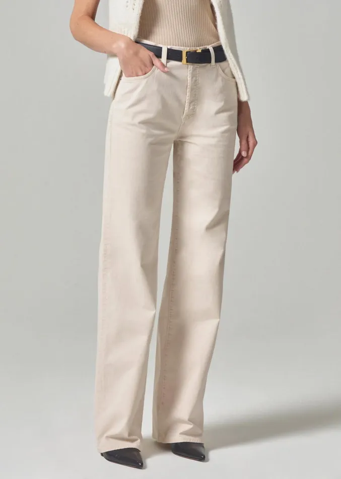 Citizens Of Humanity Annina High Rise Wide Leg 30034 In Almondette Women Jeans