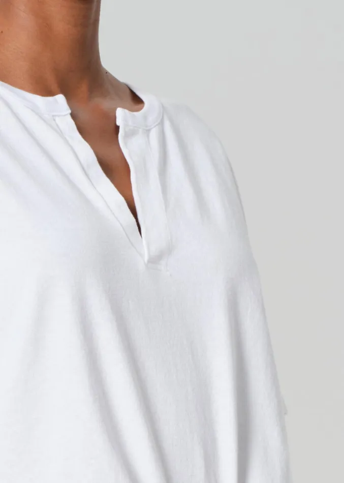 Citizens Of Humanity Aspeth Splice Tee In White Women Tops