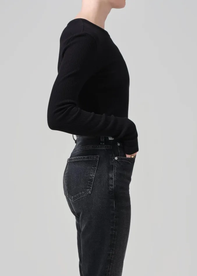 Citizens Of Humanity Bina Crewneck In Black Women Tops