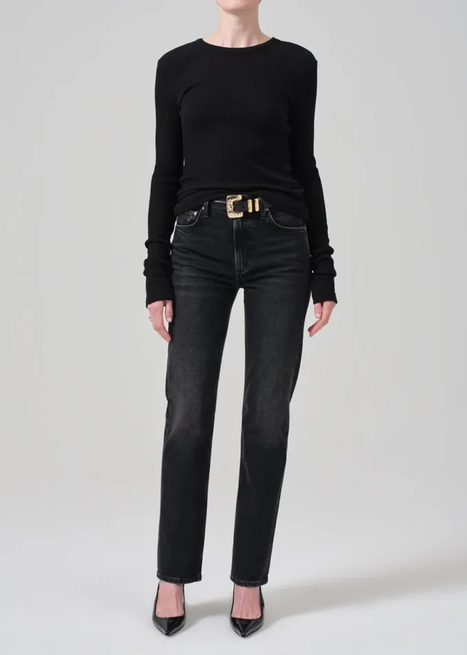 Citizens Of Humanity Bina Crewneck In Black Women Tops