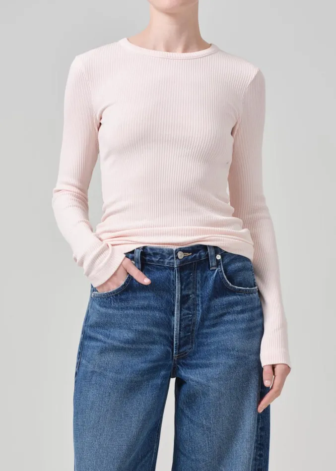Citizens Of Humanity Bina Crewneck In Cameo Women Tops