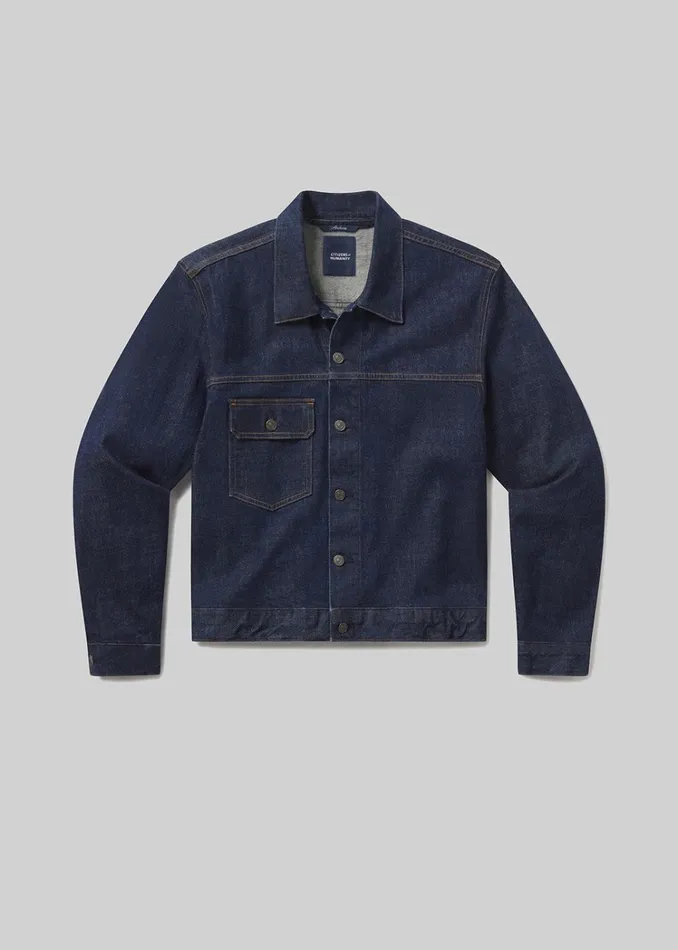 Citizens Of Humanity Box Denim Jacket In Crosshatch Men Jackets