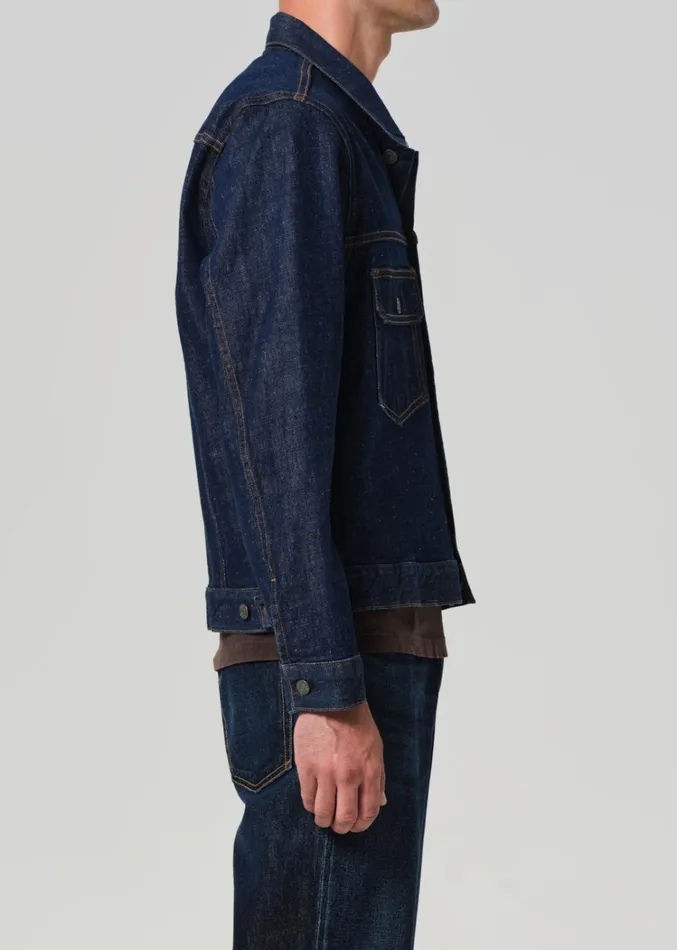 Citizens Of Humanity Box Denim Jacket In Crosshatch Men Jackets