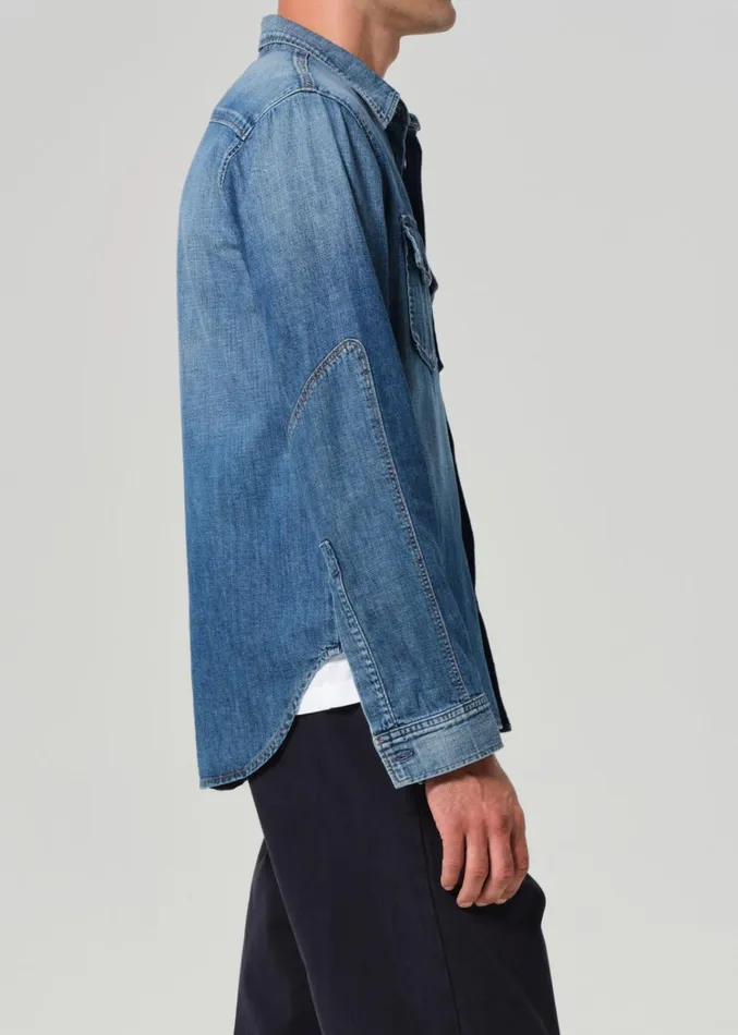 Citizens Of Humanity Cairo Utility Shirt In Recess Men Shirts