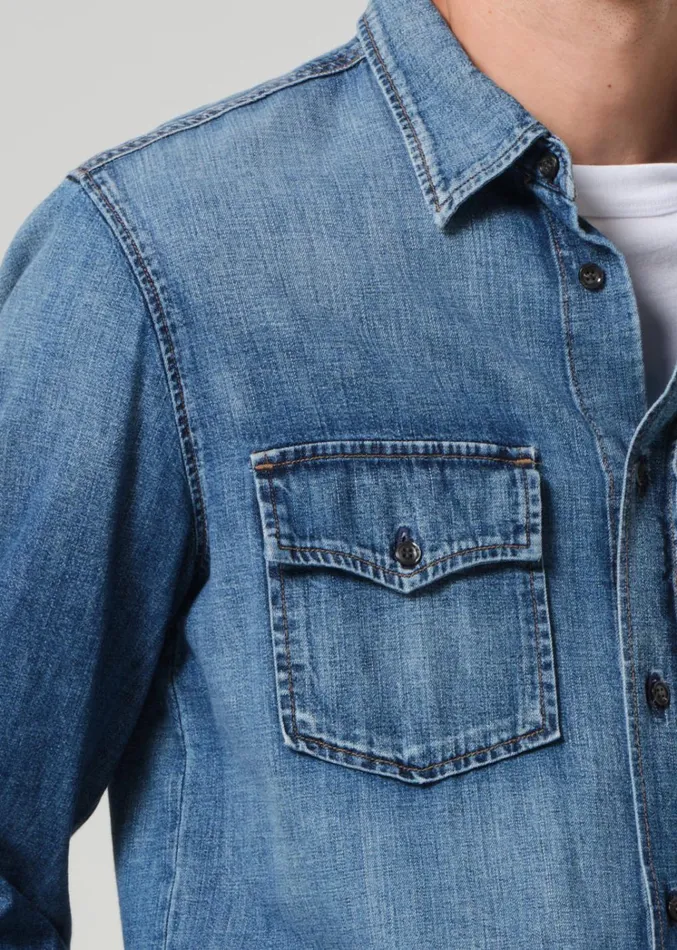 Citizens Of Humanity Cairo Utility Shirt In Recess Men Shirts