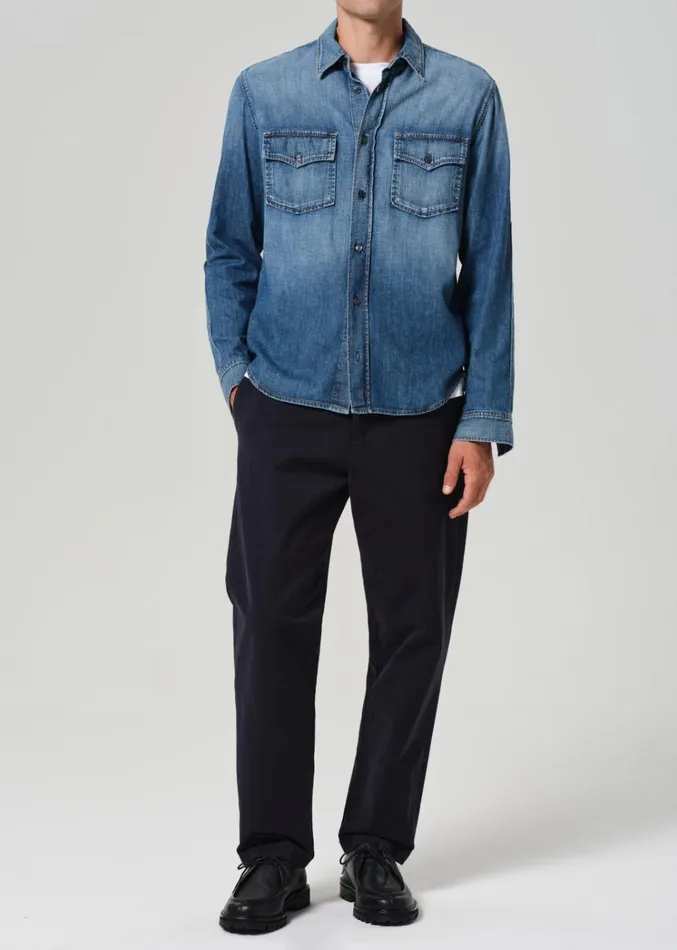 Citizens Of Humanity Cairo Utility Shirt In Recess Men Shirts