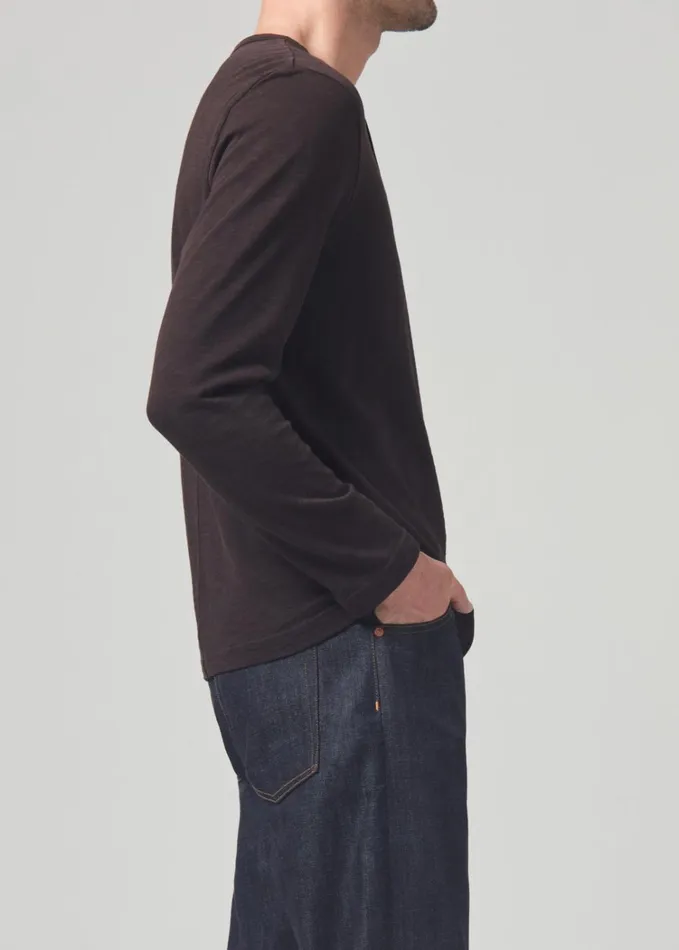 Citizens Of Humanity Classic Henley In Barrister Men Shirts