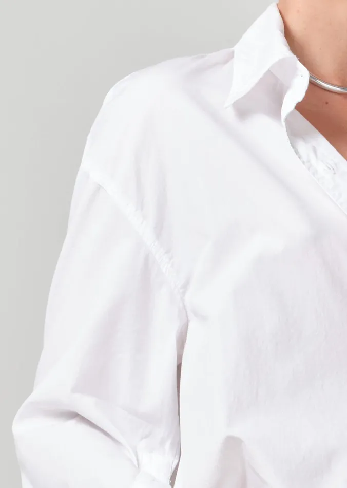 Citizens Of Humanity Cocoon Shirt In Optic White Women Tops