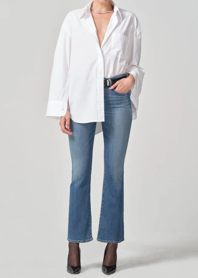 Citizens Of Humanity Cocoon Shirt In Optic White Women Tops