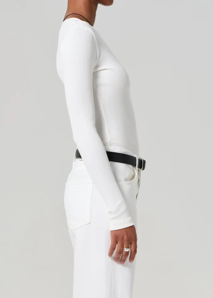 Citizens Of Humanity Helsa Deep V Bodysuit In Pashmina Women Tops