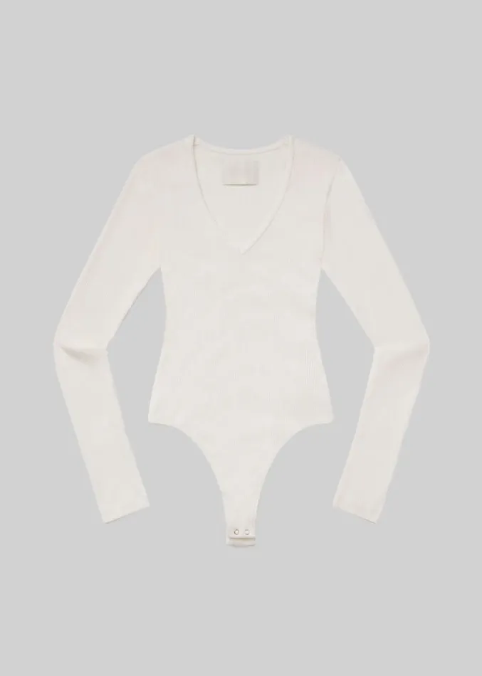 Citizens Of Humanity Helsa Deep V Bodysuit In Pashmina Women Tops