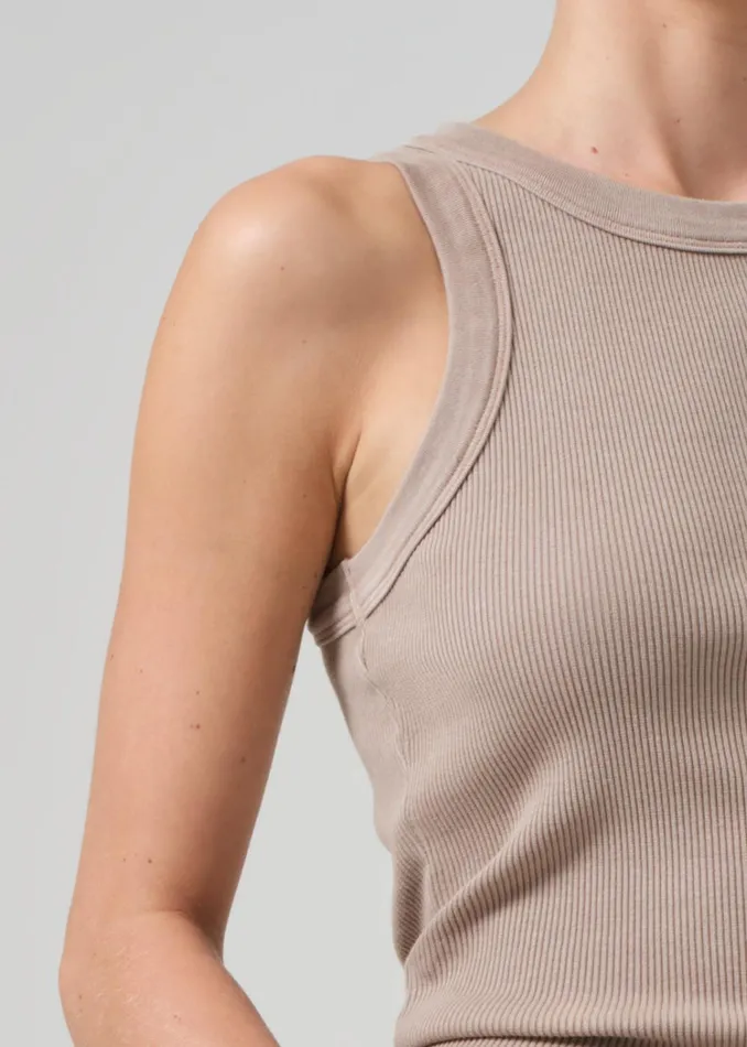 Citizens Of Humanity Isabel Rib Tank In Sandatlas Women Tops