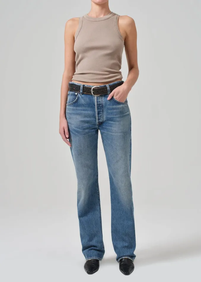 Citizens Of Humanity Isabel Rib Tank In Sandatlas Women Tops