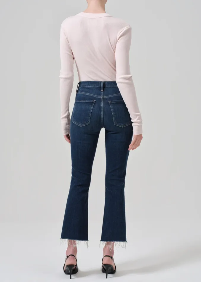 Citizens Of Humanity Isola Mid Rise Cropped Boot In Baltic Women Jeans