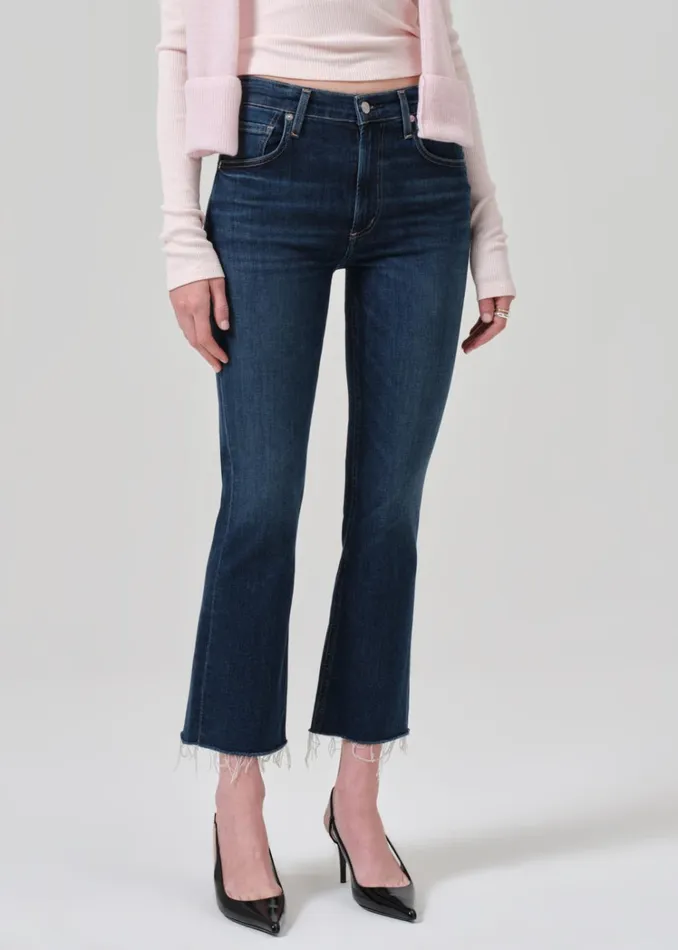 Citizens Of Humanity Isola Mid Rise Cropped Boot In Baltic Women Jeans