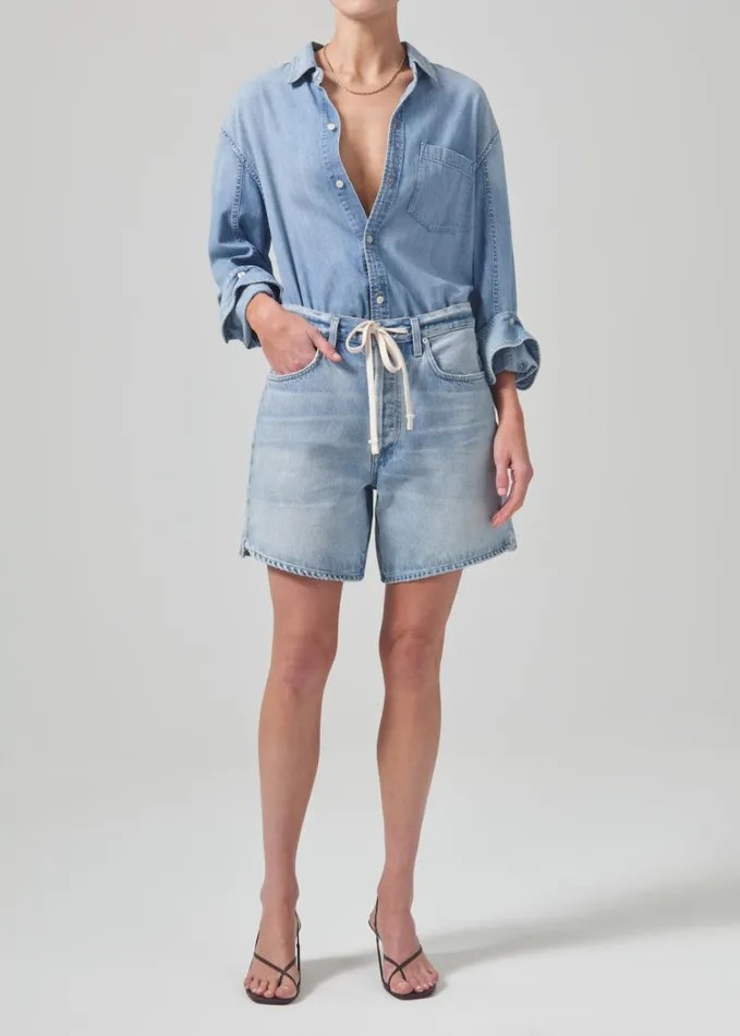 Citizens Of Humanity Kayla Shrunken Shirt In Tide Women Tops