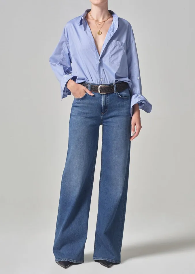 Citizens Of Humanity Lolli Mid Rise Baggy In Palazzo Women Jeans