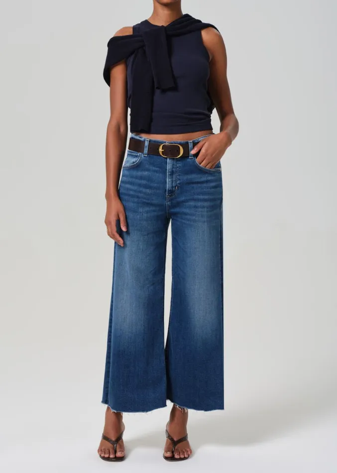 Citizens Of Humanity Lyra Wide Leg Crop In Ambry Women Jeans
