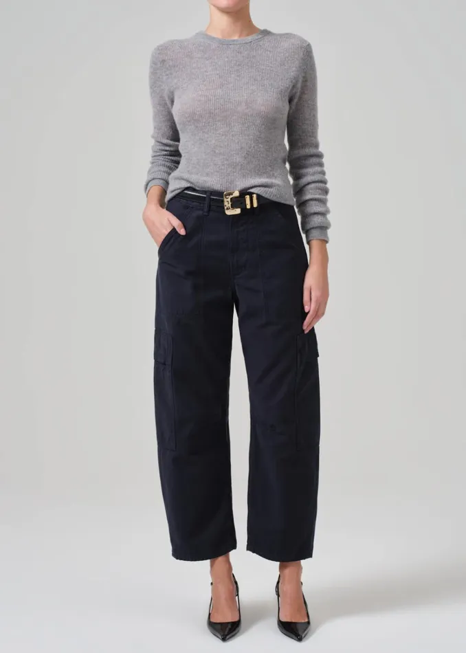 Citizens Of Humanity Marcelle Low Slung Easy Cargo In True Navy Women Pants