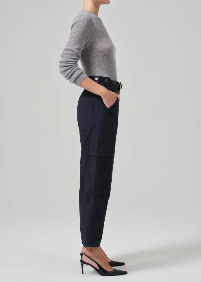 Citizens Of Humanity Marcelle Low Slung Easy Cargo In True Navy Women Pants