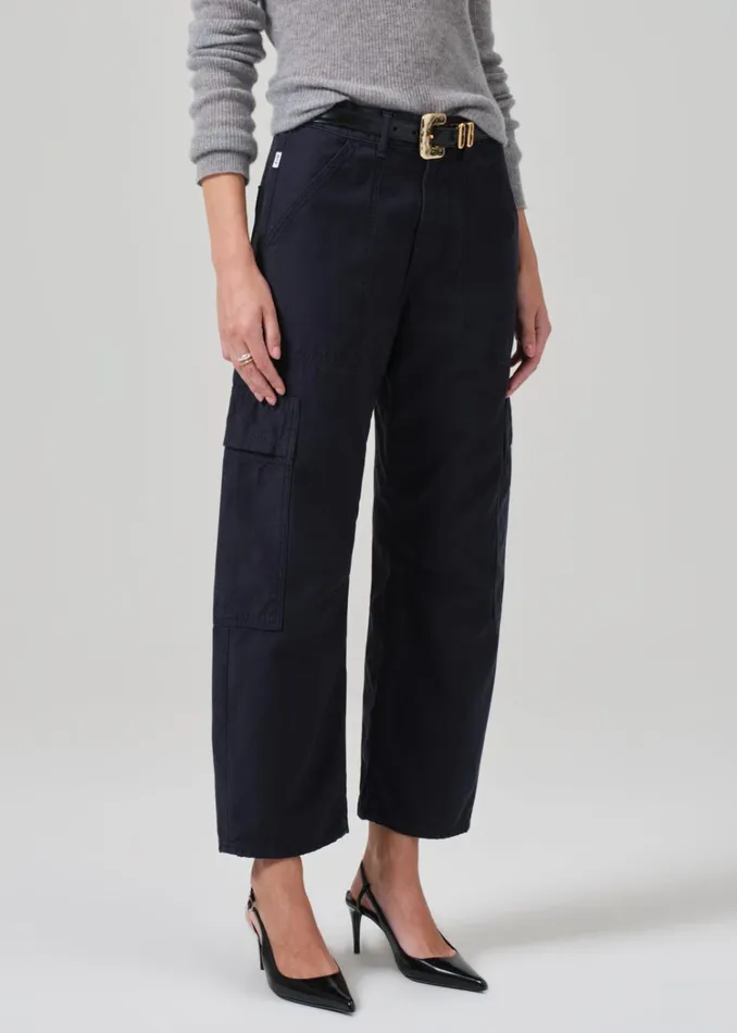 Citizens Of Humanity Marcelle Low Slung Easy Cargo In True Navy Women Pants