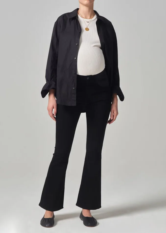 Citizens Of Humanity Maternity Lilah High Rise Bootcut 30034 In Plush Black Women Maternity
