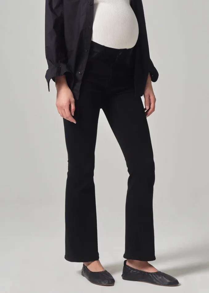 Citizens Of Humanity Maternity Lilah High Rise Bootcut 30034 In Plush Black Women Maternity