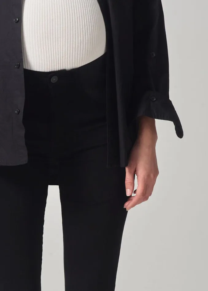 Citizens Of Humanity Maternity Lilah High Rise Bootcut 30034 In Plush Black Women Maternity