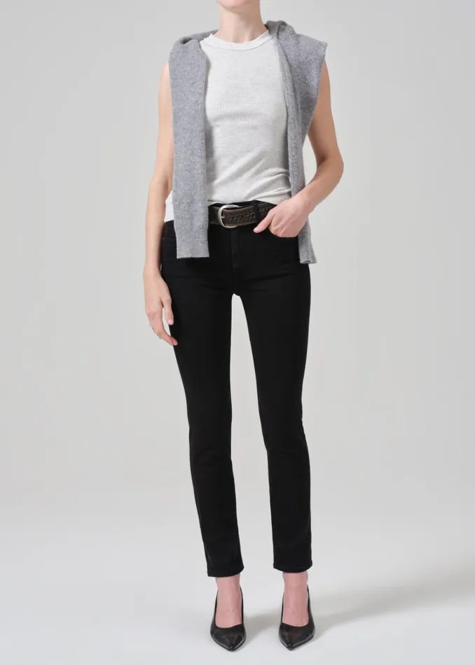 Citizens Of Humanity Sloane Skinny In Plush Black Women Jeans