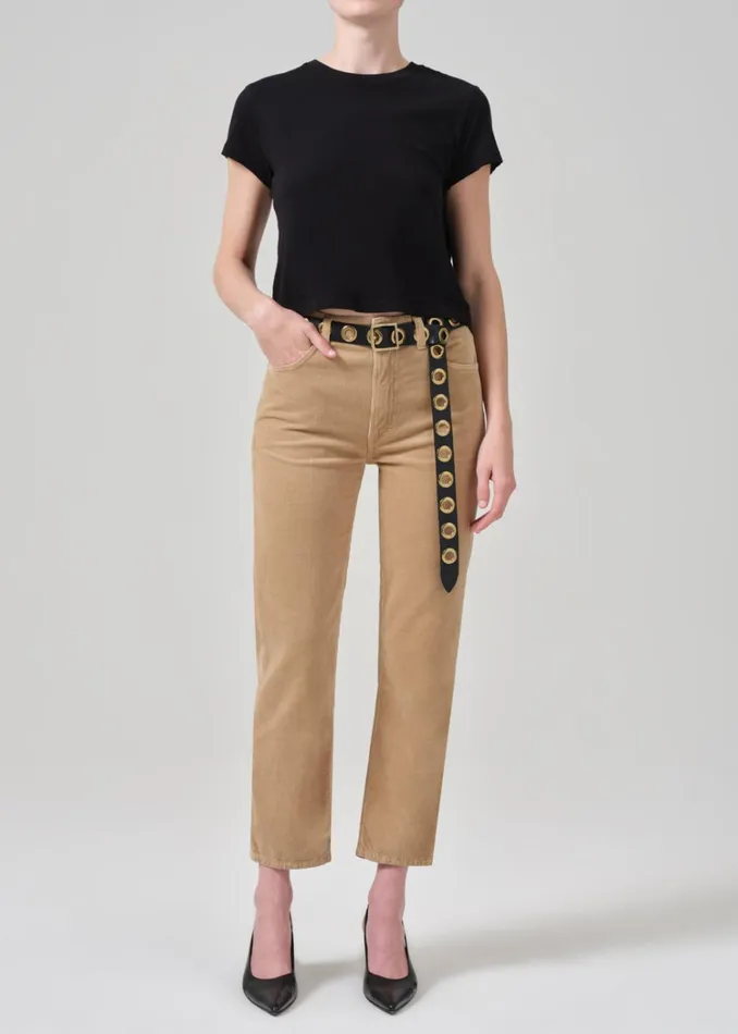 Citizens Of Humanity Zurie Ankle Corduroy In Champagne Women Pants