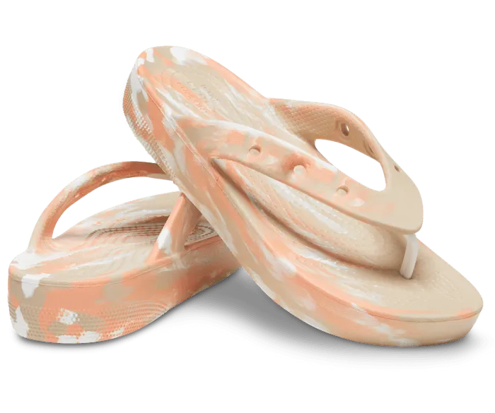 Classic Platform Marbled Flip Chai Multi Women Crocs Sandals