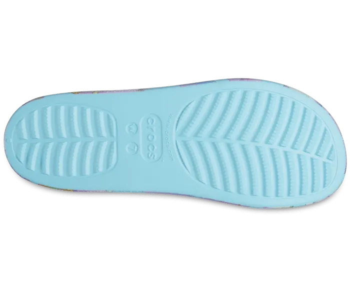 Classic Platform Palm Print Slide Neptune Multi Women Crocs Slides
