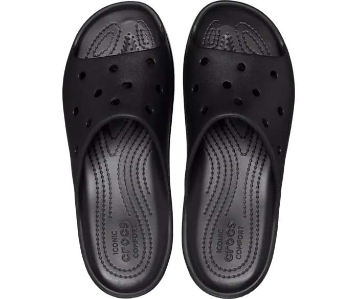 Classic Platform Slide Black Women Crocs Sandals