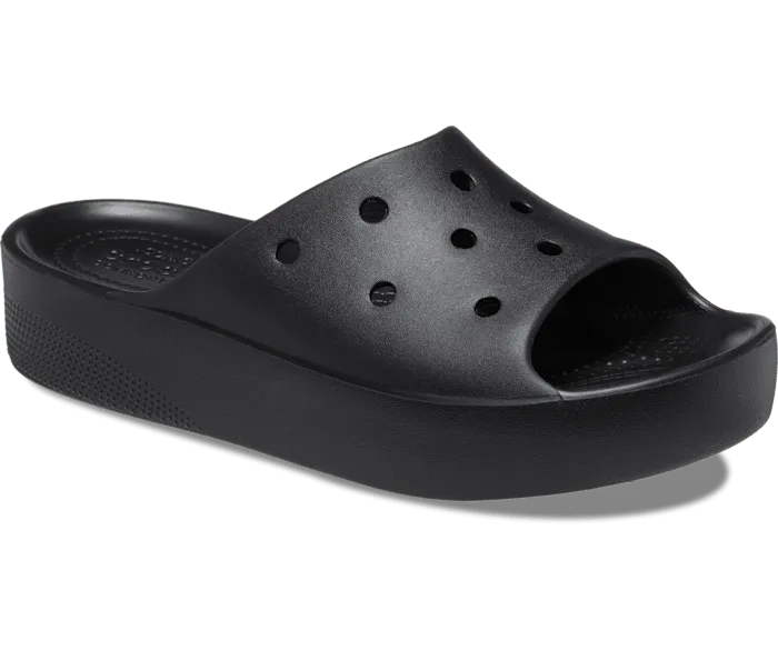 Classic Platform Slide Black Women Crocs Sandals