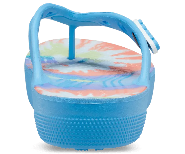 Classic Platform Tie Dye Graphic Flip Oxygen Multi Women Crocs FlipFlops