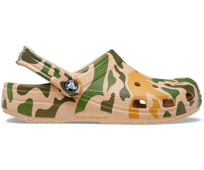 Classic Printed Camo Clog Chai Tan Men Crocs Clogs