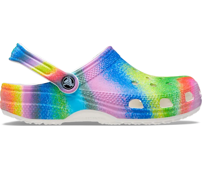 Classic Spray Dye Clog White Multi Women Crocs Clogs