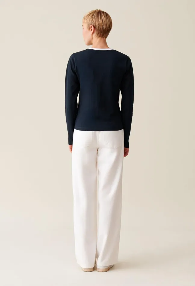 Claudie Pierlot Black Cotton LongSleeve TShirt Navy Women Tops And Shirts Claudie Pierlot Black Cotton LongSleeve TShirt Navy Women Tops And Shirts