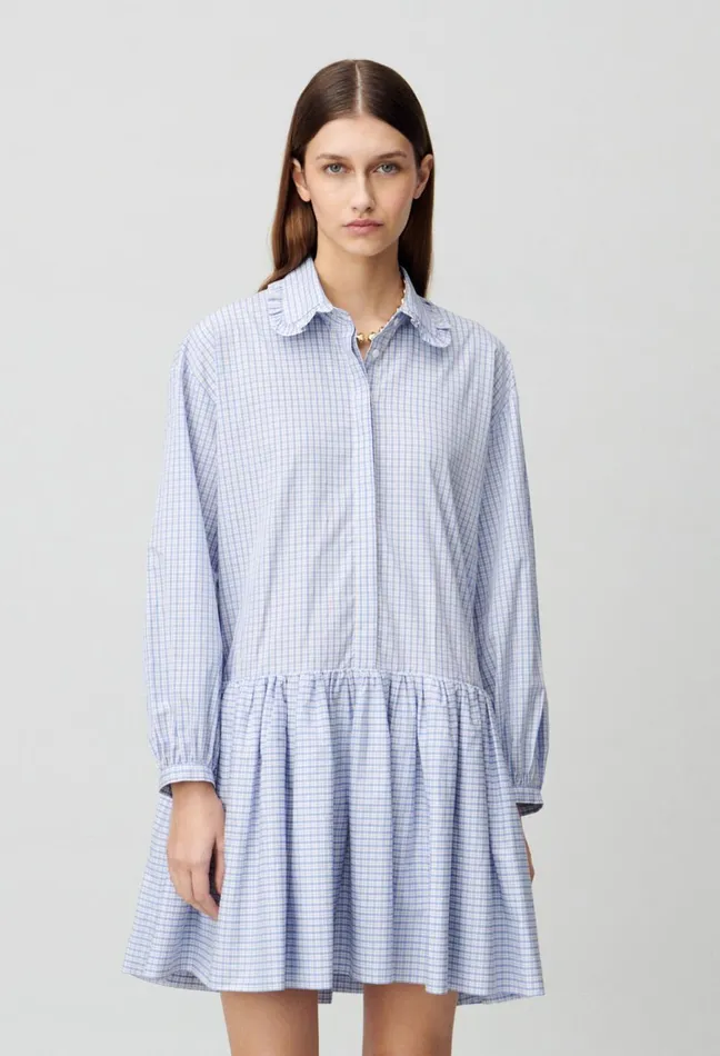 Claudie Pierlot Checked Babydoll Dress Dualcolor Women Dresses Claudie Pierlot Checked Babydoll Dress Dualcolor Women Dresses