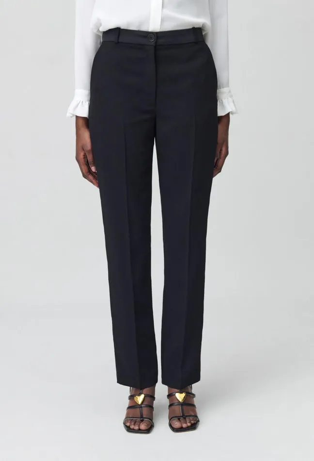 Claudie Pierlot CigaretteCut Tailored Trousers Black Women Jeans And Trousers