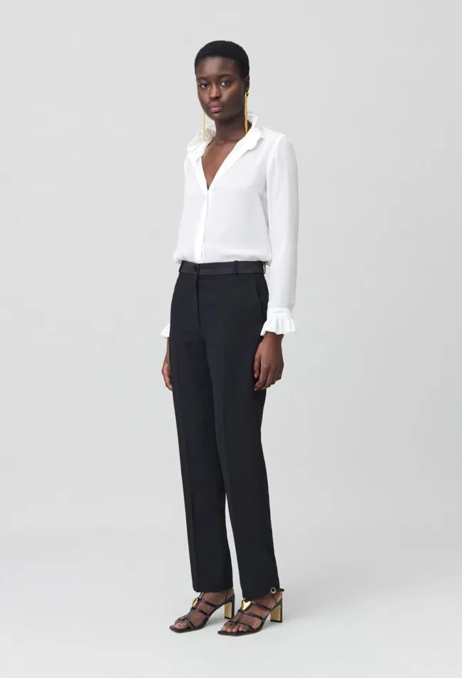 Claudie Pierlot CigaretteCut Tailored Trousers Black Women Jeans And Trousers Claudie Pierlot CigaretteCut Tailored Trousers Black Women Jeans And Trousers